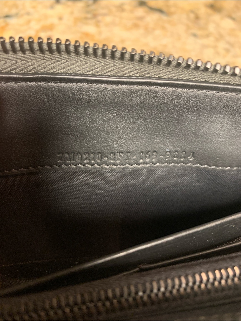 Fendi Monster Black, White and Gray Leather Zip-Around Wallet - Picture 9 of 17